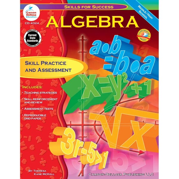 Carson Dellosa Skills for Success Algebra Resource Book, Grade 6-12, Paperback 4324 - main